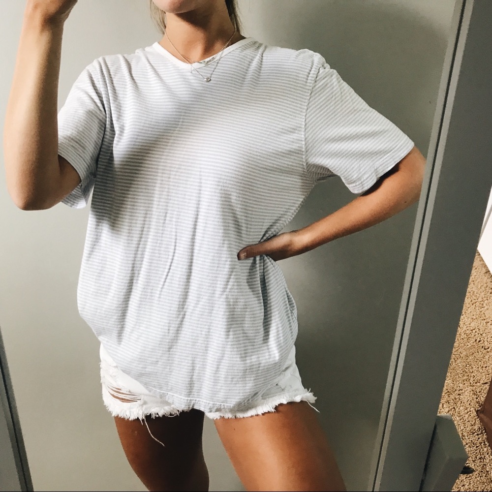 Baby Blue Striped Tee